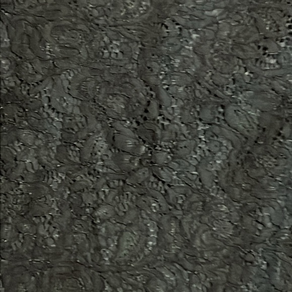 NWT Karl Lagerfeld deep green lace overlay sweater with metal button accents - Picture 5 of 12